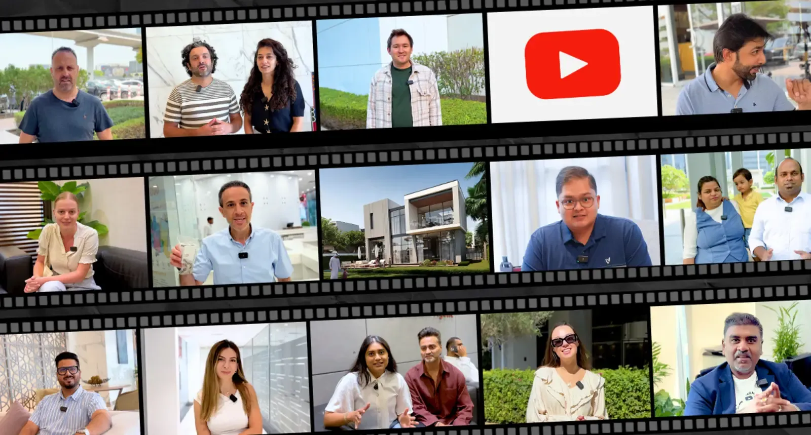 A wall of video testimonials from Lending Tree clients across the UAE
